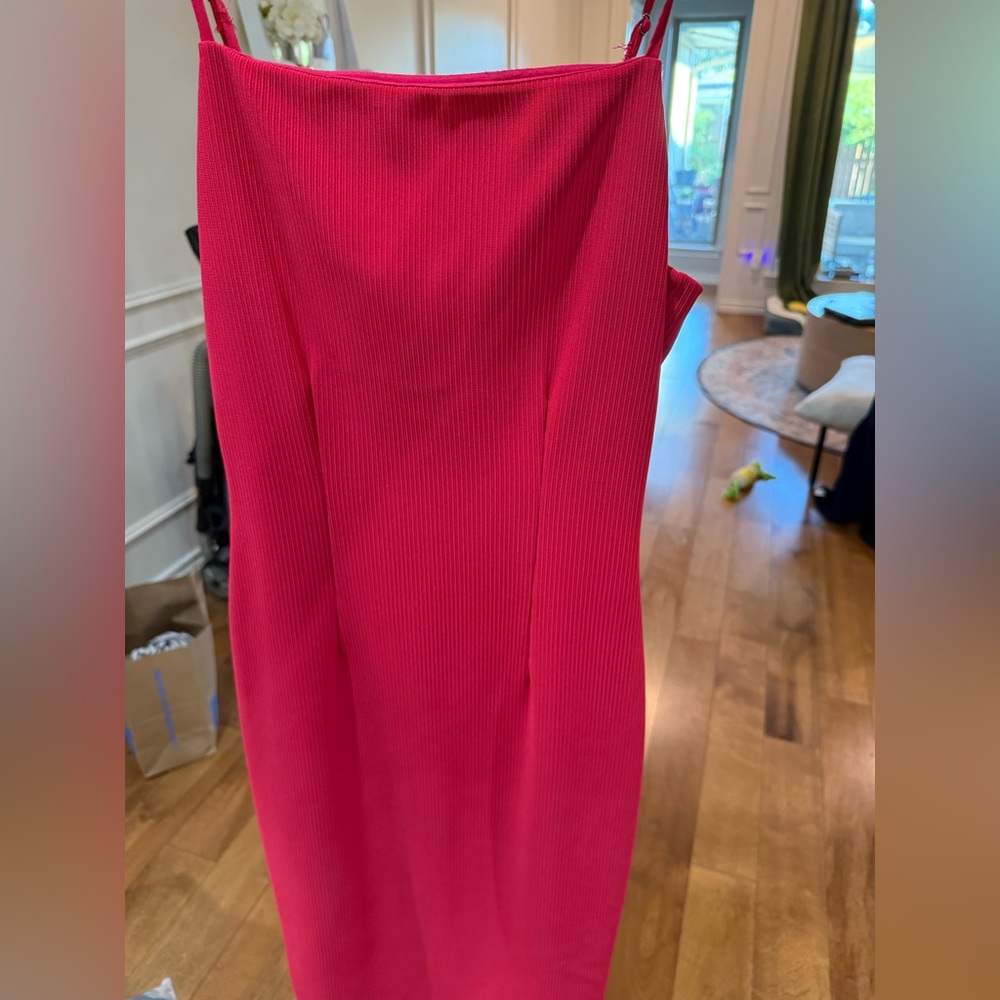 Hot pink Open Edit midi dress